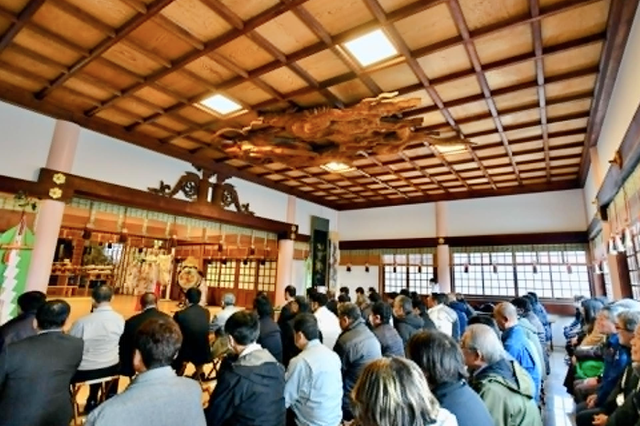 龍城神社で新年会