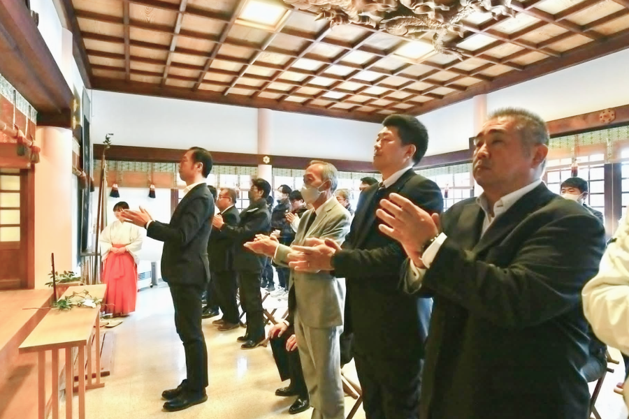龍城神社で新年会